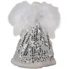 Clayre & Eef 65617 Decoratie Engel Wit Zilverkleurig 20x15x28 cm