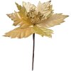 Clayre & Eef 65820 Kerstdecoratie Bloem Goudkleurig Ø 21x25 cm Kunststof