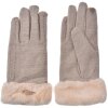 Juleeze JZGL0090BE Handschoenen beige met imitatiebont 9x23x2 cm Touchscreen