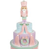 Clayre & Eef 6PR4261 Decoratie Taart Ø 17x42 cm Roze Polyresin Landelijke Stijl