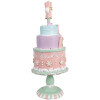 Clayre & Eef 6PR4261 Decoratie Taart Ø 17x42 cm Roze Polyresin Landelijke Stijl