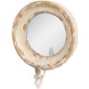 Clayre & Eef 62S304 Wandspiegel met lamp Shabby Chic Beige 38x14x47 cm E14