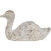 Clayre & Eef 6TE0547 Decoratie Eend Witgoud Steen 15x5x9 cm