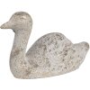 Clayre & Eef 6TE0547 Decoratie Eend Witgoud Steen 15x5x9 cm