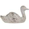 Clayre & Eef 6TE0547 Decoratie Eend Witgoud Steen 15x5x9 cm