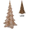 Clayre & Eef 6PR3905GG Kerstboom LED Bruin Beige 26x23x42 cm 3xAA