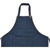 Clayre & Eef KT041.041 Schort Blauw 77x68 cm Verstelbare nekband Polyester
