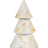 Clayre & Eef 65868 Kerstboom Ø12x32 cm Wit Bruin IJzer Hout