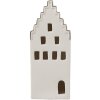 Clayre & Eef 6CE1598M LED Decoratief Huisje Beige Goud 7x6x16 cm Porselein Landelijke Stijl