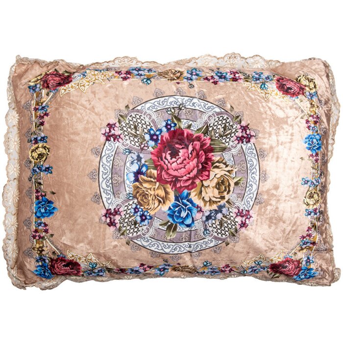 Clayre & Eef KG039.005 Sierkussen Barok Beige Roze 70x50x6 cm Synthetisch