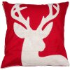 Clayre & Eef KT021.356 Kussenhoes rood wit hert motief 45x45 cm