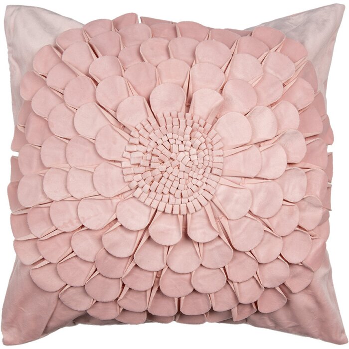 Clayre & Eef KT021.363 Kussenhoes Roze 45x45 cm Polyester Vierkant
