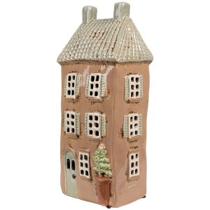 Clayre & Eef 6CE1895 Theelichthouder Huis Keramiek...