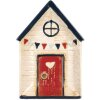 Clayre & Eef 6CE1866 Keramisch Bord Beige Blauw Landelijke Stijl 27x18x3 cm