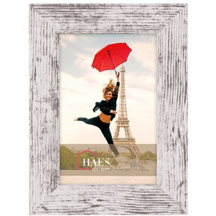 Haes Deco fotolijst Paris Wit Bruin hout look Maten 10x15 tot 50x70 cm