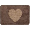 Clayre & Eef BM0007CH Badmat Hart Bruin Beige 58x38 cm