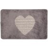 Clayre & Eef BM0008G Badmat Hart Grijs 78x48x1 cm