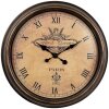 Clayre & Eef 6KL0825 Vintage wandklok Ø 55 cm Bruin / 1xAA