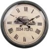 Clayre & Eef 6KL0830 Wandklok Vintage 1934 Ford Ø 51x5 cm 1xAA