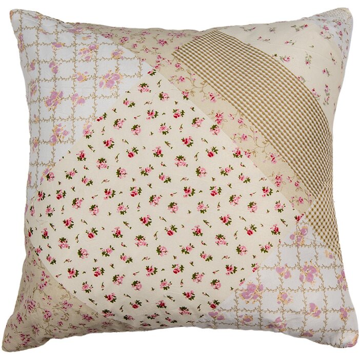 Clayre & Eef Q198.020 Kussenhoes bloempatroon 40x40 cm