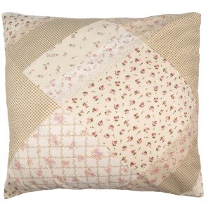 Clayre & Eef Q198.030 Kussenhoes Patchwork Beige Roze...