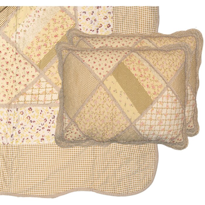 Clayre & Eef Q198.061 Sprei 230x250 cm 2 Kussenslopen 50x70 cm