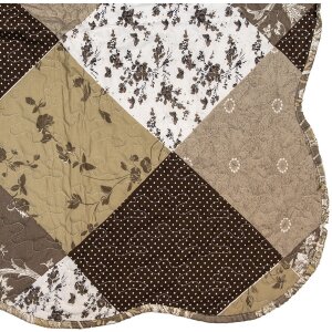 Clayre & Eef Q205.060 Sprei 180x250 cm 1x Kussensloop 50x70 cm Bruin