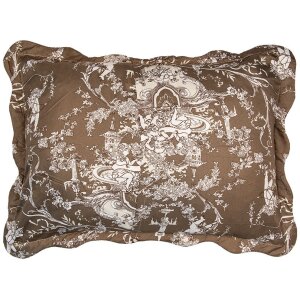 Clayre & Eef Q205.060 Sprei 180x250 cm 1x Kussensloop 50x70 cm Bruin