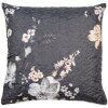 Clayre & Eef Q208.030 Kussenhoes 50x50 cm bloempatroon antraciet