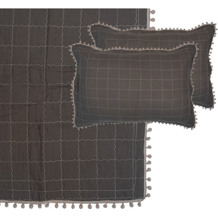 Clayre & Eef Q209.061 Sprei 220x240 cm 2x Kussensloop 50x70 cm