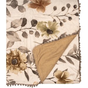 Clayre & Eef Q210.061 Sprei 220x240 cm 2 Kussenslopen 50x70 cm Bloemig