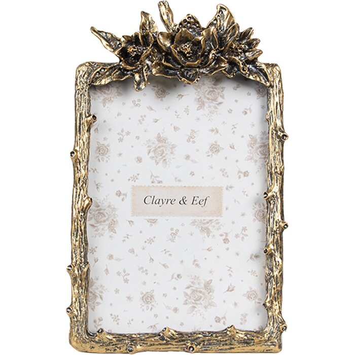 Clayre & Eef 2F1201 Fotolijst 9x13 cm Goud Vintage Look