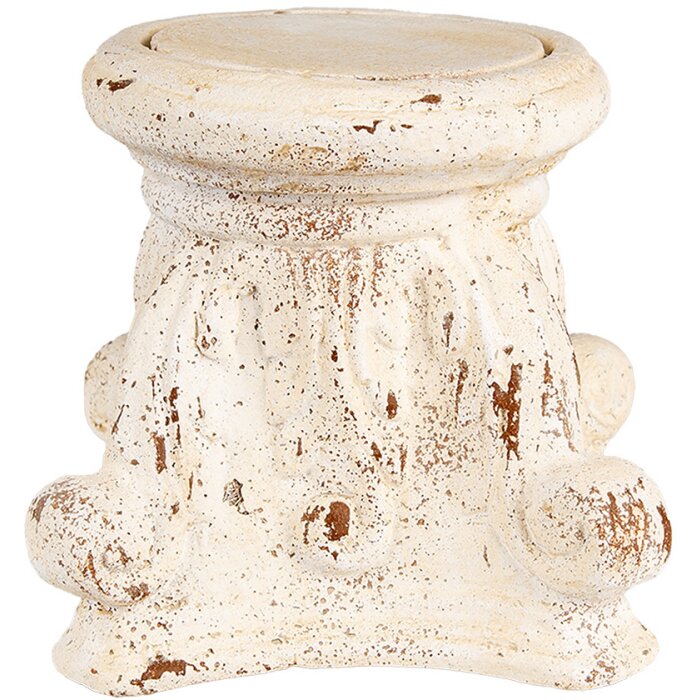 Clayre & Eef 6MG0059 Antiek crème sokkel 22x22x21 cm