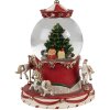 Clayre & Eef 65766 Sneeuwbol met muziek Kerstboom Ø14x19 cm