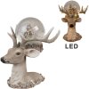 Clayre & Eef 65767 Sneeuwbol hert met LED verlichting 18x20x23 cm