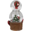 Clayre & Eef 65768 Sneeuwbol kerstman luchtballon met muziek 21 cm
