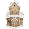 Clayre & Eef 6PR3906GG LED decoratief huis peperkoek look 28x21x37 cm