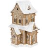 Clayre & Eef 6PR3906GG LED decoratief huis peperkoek look 28x21x37 cm