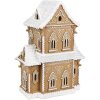 Clayre & Eef 6PR3906GG LED decoratief huis peperkoek look 28x21x37 cm