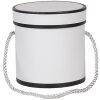 Clayre & Eef 66009W Cadeaudoos Wit Rond Ø 12x12 cm Kartonnen doos met handvat
