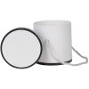Clayre & Eef 66009W Cadeaudoos Wit Rond Ø 12x12 cm Kartonnen doos met handvat