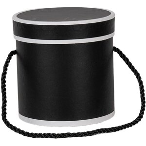 Clayre & Eef 66009Z Cadeaudoos Zwart Ø 12x12 cm Kartonnen doos