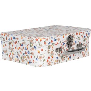 Clayre & Eef 66012 Decoratiekoffer Set van 3 Wit...