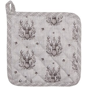 Clayre & Eef GTW45 Pannenlap Beige Bruin Katoen 20x20...