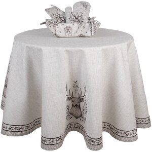 Clayre & Eef GTW45 Pannenlap Beige Bruin Katoen 20x20 cm Landelijke stijl