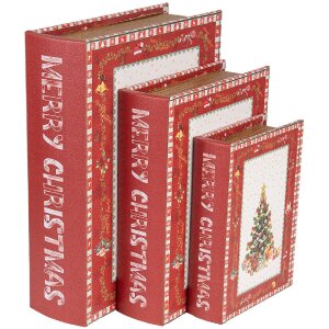 Clayre & Eef 65755 Opbergdozen set van 3 rood-wit...