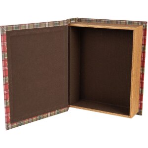 Clayre & Eef 65756 Opbergdozenset Rood Wit 3 Maten Kerst MDF