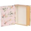 Clayre & Eef 66013P Doos boekvorm roze gebloemd 17x14x5 cm