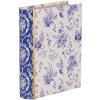 Clayre & Eef 66014 Boekvorm Wit Blauw 17x14x5 cm Retro Vintage
