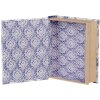 Clayre & Eef 66014 Boekvorm Wit Blauw 17x14x5 cm Retro Vintage